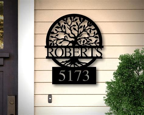 metal house address plaques|metal name and address signs.